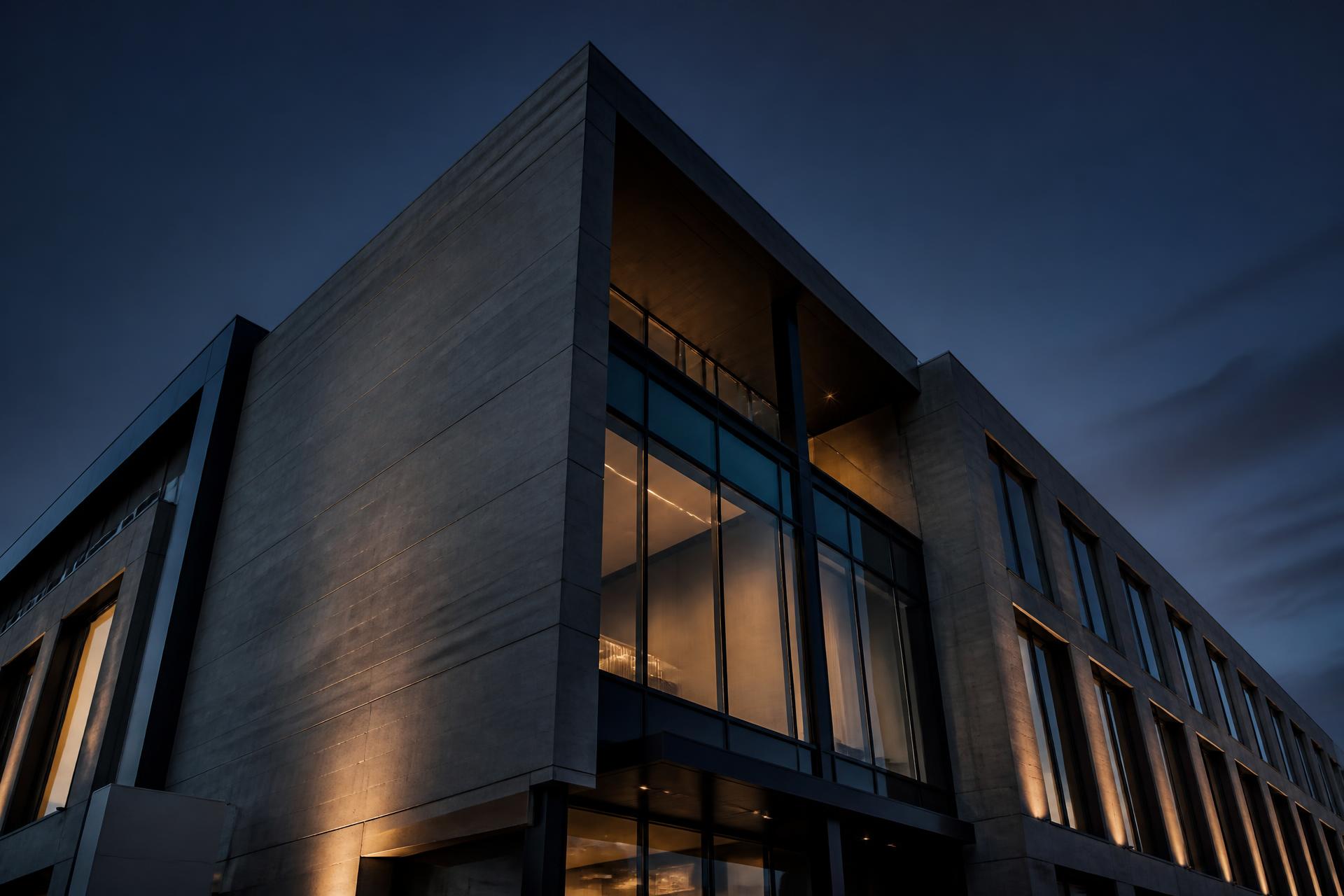 Modern architectural facade of a commercial building